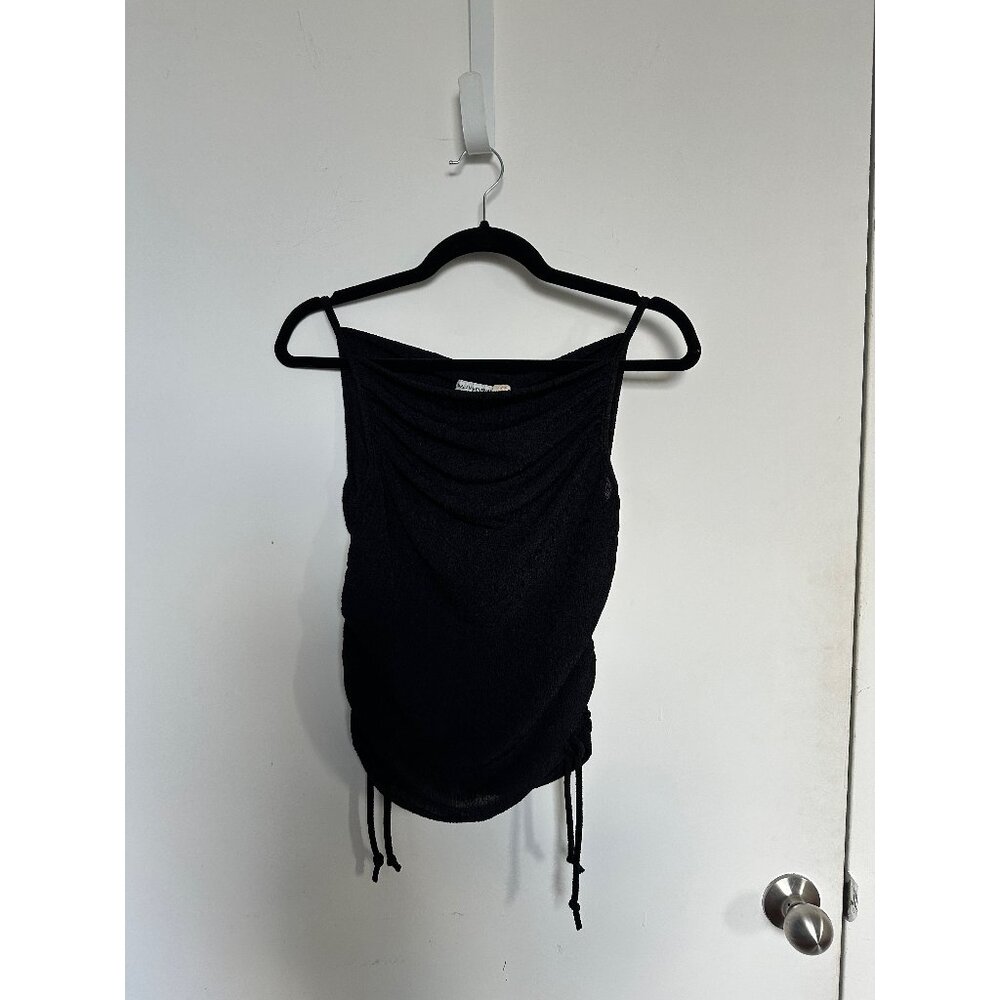 NWT Textured Side Ruched Tank Top
